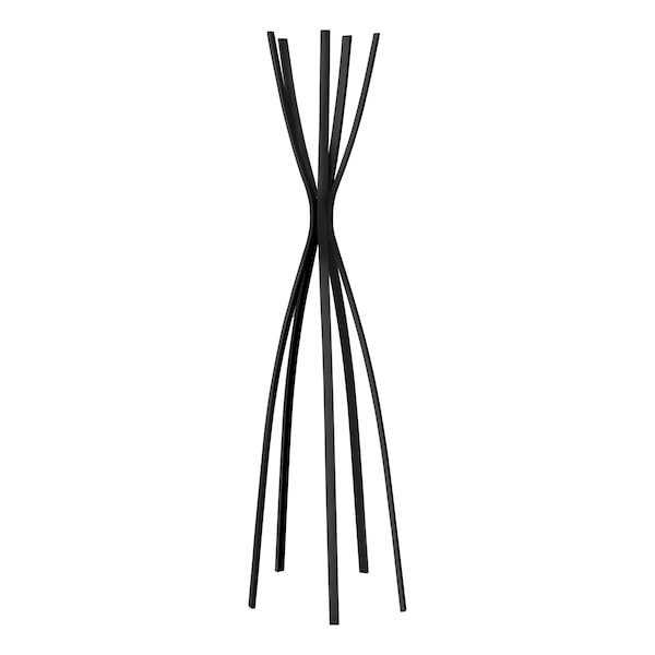 Monarch Specialties Coat Rack, Hall Tree, Free Standing, 5 Hooks, Entryway, 72"H, Bedroom, Metal, Black, Contemporary I 2017 - main